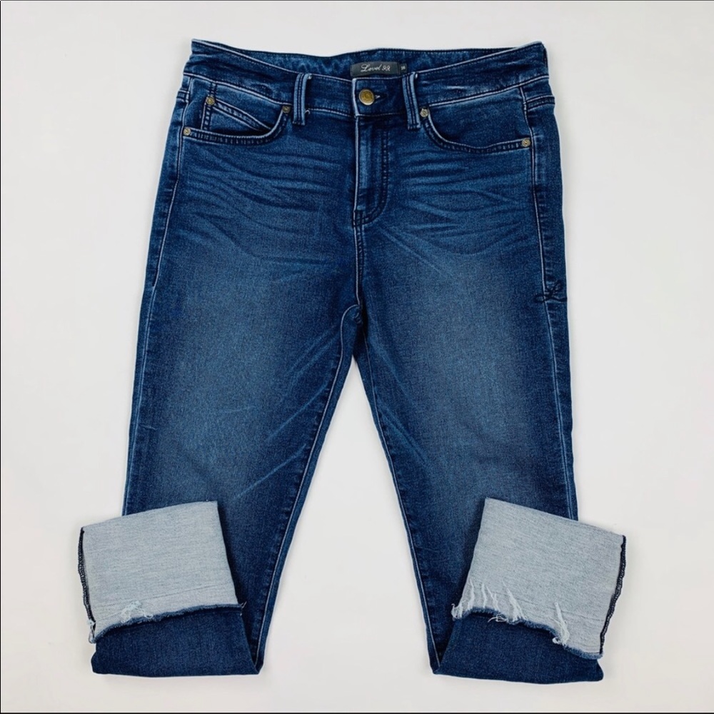 Level 99 cropped skinny wide cuff jeans 26 or 27